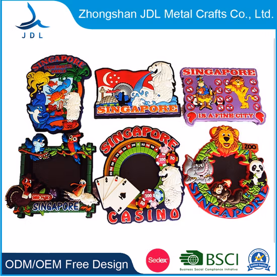 Tipo de desenho animado com logotipo personalizado adesivo magnético de geladeira de PVC