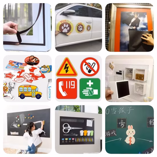 Adesivos de geladeira criativos personalizados com ímã de metal para construção de marcos limitados de cidades